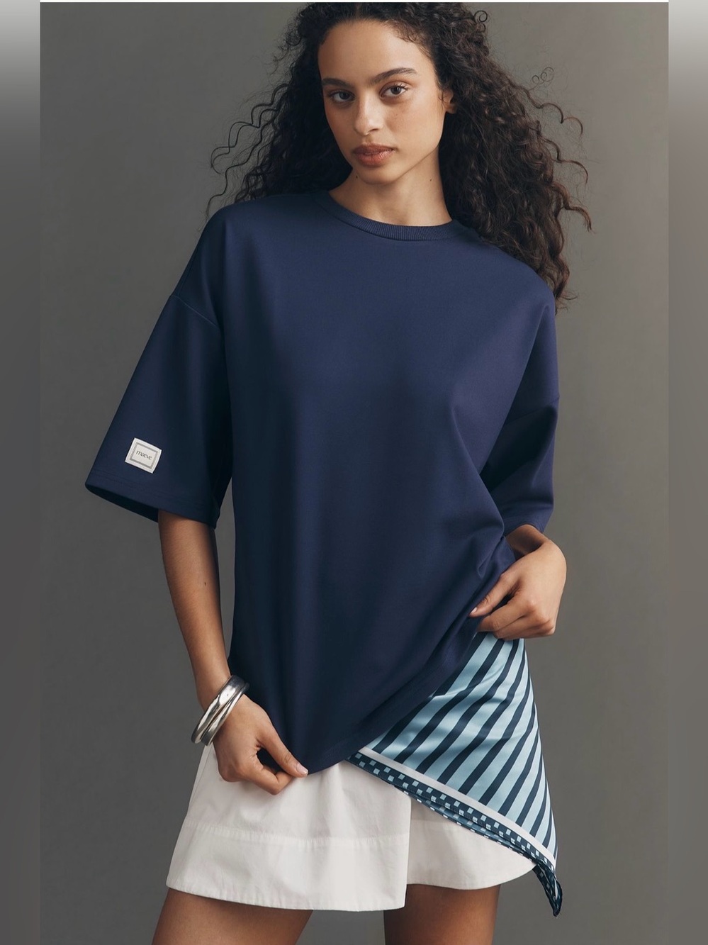 Anthropologie Maeve Structured Boyfriend Tee